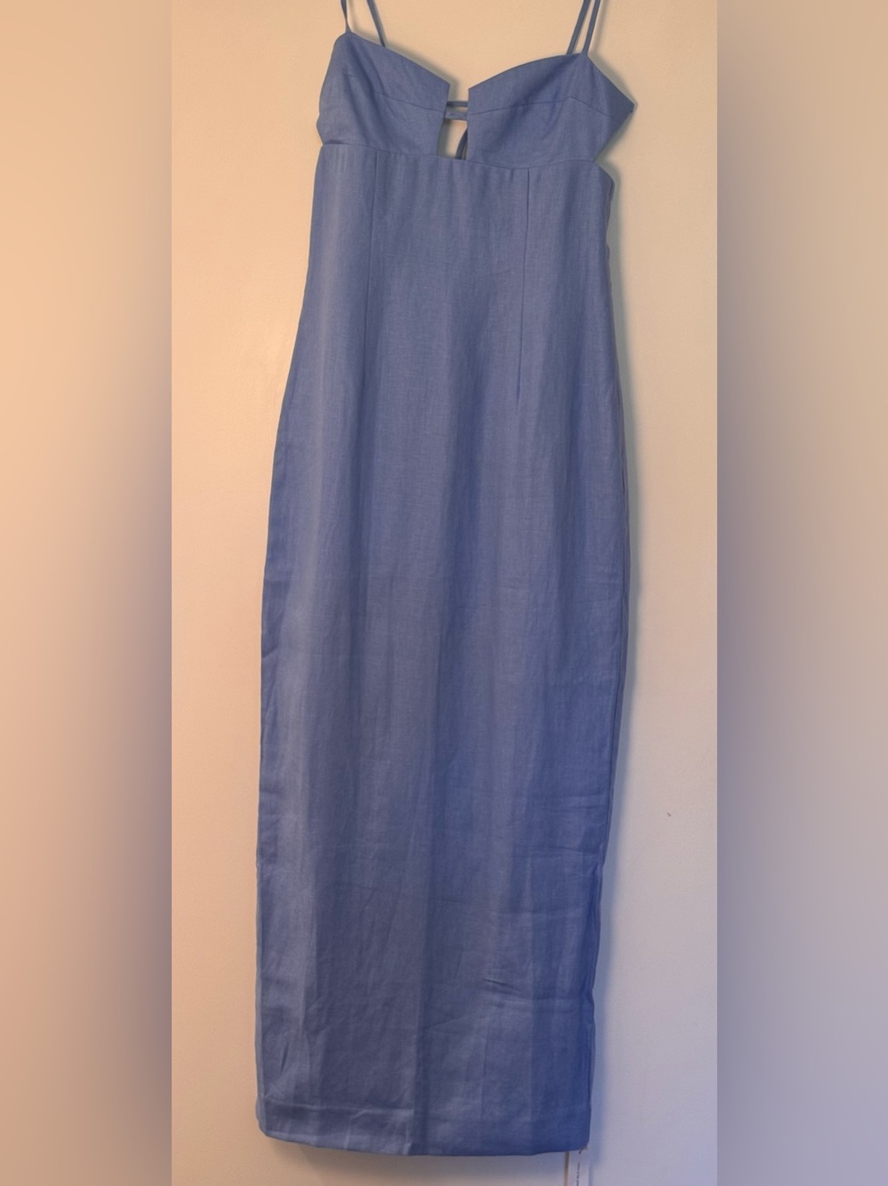 NWT Reformation Malibu Linen Maxi Dress Stellar Size 6 - Picture 7 of 10